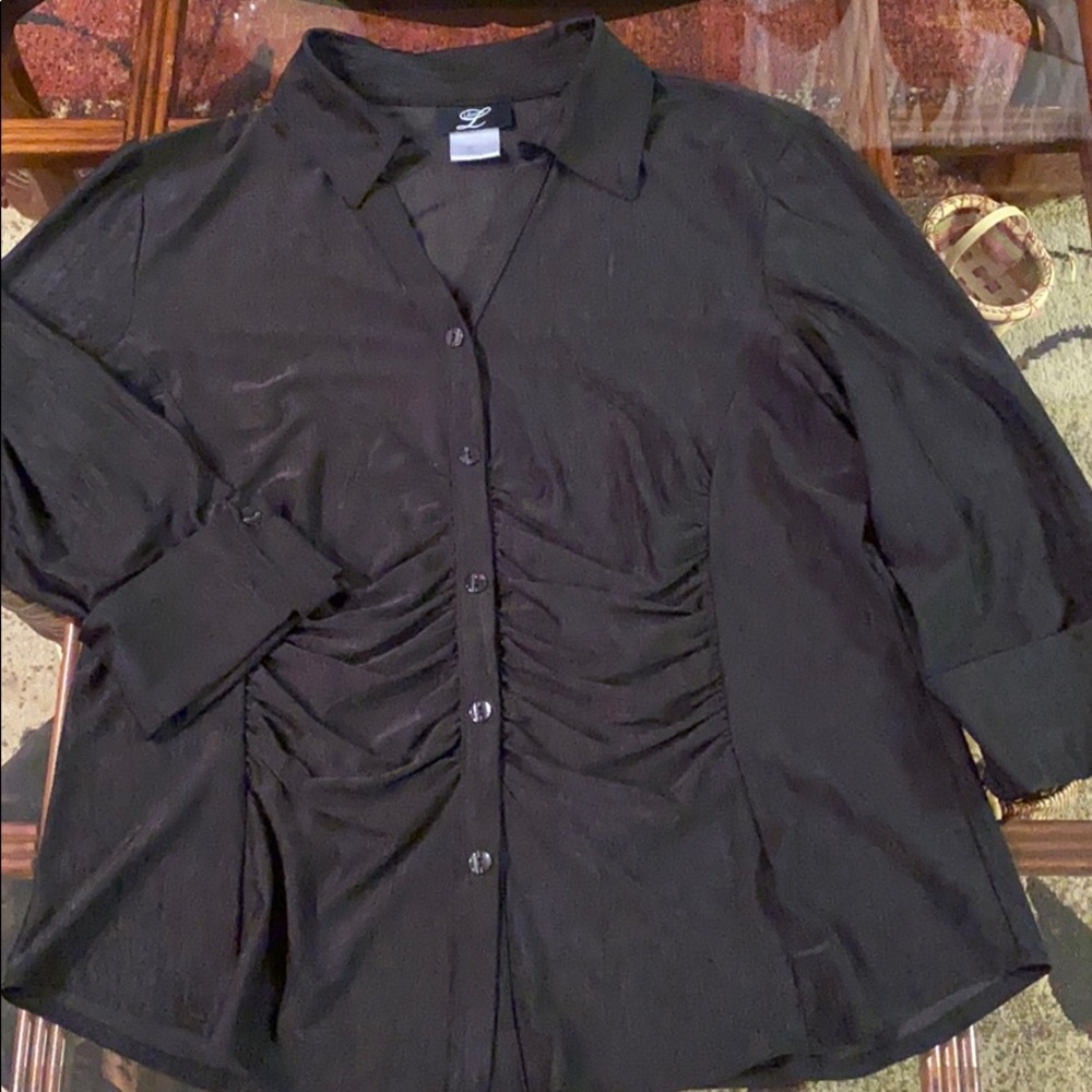 Libra Blouse Black Size XXL